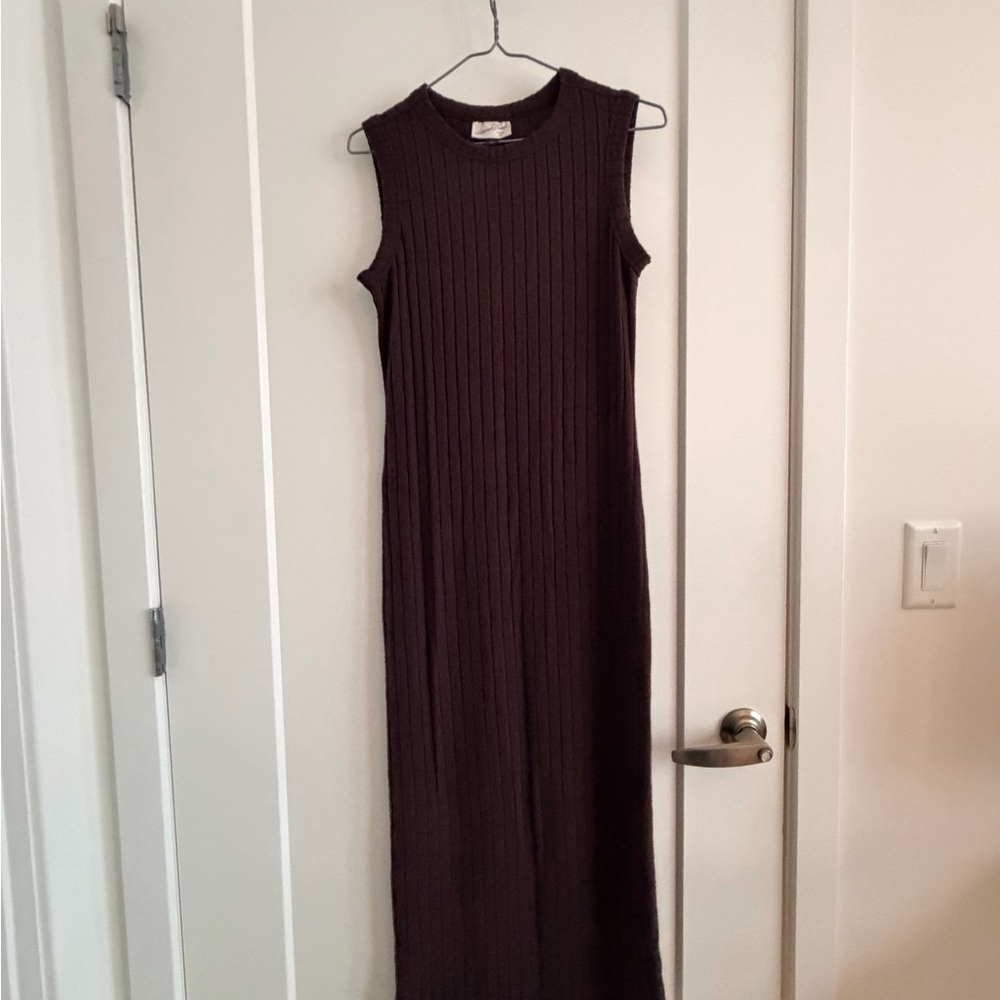 Universal Thread Ribbed Maxi Dress - Deep Brown